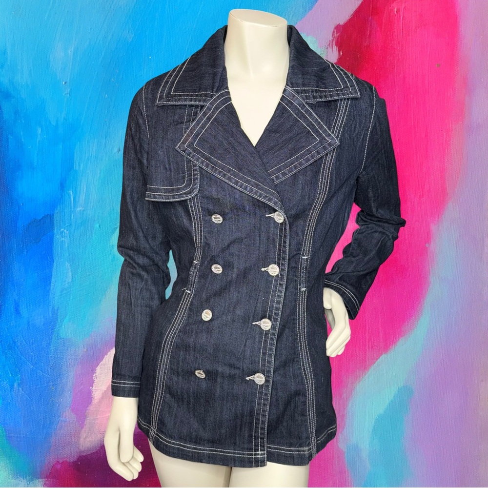 Women's Double-Breasted Denim Jacket
